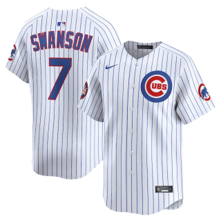 Men's Chicago Cubs Dansby Swanson Nike White 2025 MLB World Tour Tokyo Series Home Limited Player Jersey