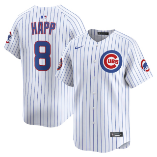 Men's Chicago Cubs Ian Happ Nike White 2025 MLB World Tour Tokyo Series Home Limited Player Jersey