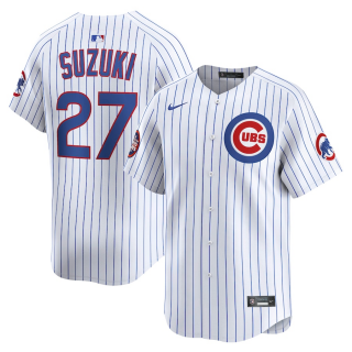Men's Chicago Cubs Seiya Suzuki Nike White 2025 MLB World Tour Tokyo Series Home Limited Player Jersey