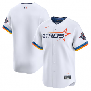 Men's Houston Astros Blank Nike White 2025 City Connect Limited Jersey