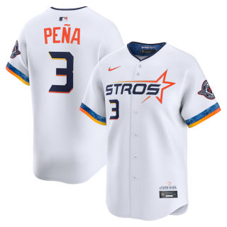 Men's Houston Astros Jeremy Pe?a Nike White 2025 City Connect Limited Player Jersey