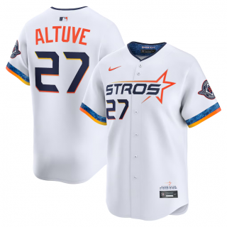 Men's Houston Astros Jose Altuve Nike White 2025 City Connect Limited Player Jersey