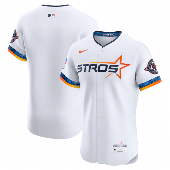 Men's Houston Astros Nike White 2025 City Connect Elite Jersey