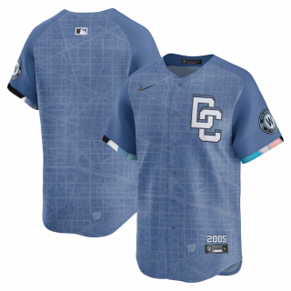 Men's Washington Nationals Blank Nike Blue 2025 City Connect Limited Jersey