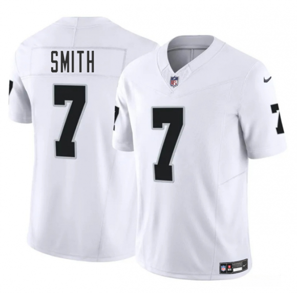 Youth Las Vegas Raiders #7 Geno Smith White 2025 Vapor Football Stitched Jersey