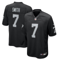 Youth Las Vegas Raiders #7 Geno Smith Nike Black Game Player Jersey