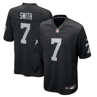 Youth Las Vegas Raiders #7 Geno Smith Nike Black Game Player Jersey