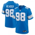 Men's Detroit Lions D.J. Reader Nike Blue Team Game Jersey