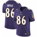 Men's Baltimore Ravens #86 Nick Boyle Purple Vapor Untouchable Limited Jersey