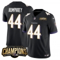 Men's Baltimore Ravens #44 Marlon Humphrey Black 2023 F.U.S.E. AFC North Champions Vapor Limited Football Jersey