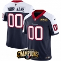 Men's Houston Texans Active Player Custom Navy/White 2023 F.U.S.E. AFC South Champions Patch Limited Stitched Football Jersey
