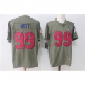 Men's Nike Houston Texans #99 J.J. Watt Olive Salute To Service Limited Stitched NFL Jersey