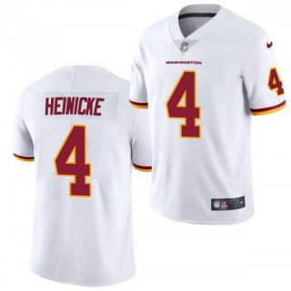 Men's Washington Football Team #4 Taylor Heinicke White Vapor Untouchable Limited Stitched Jersey