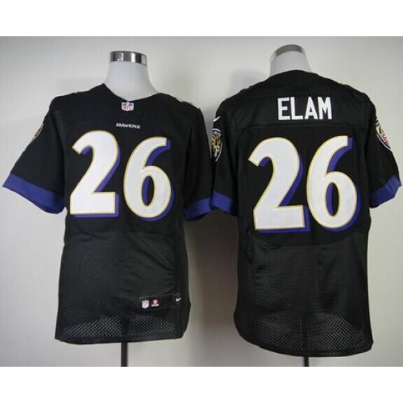 Nike Ravens #26 Matt Elam Black Alternate Men's Stitched NFL New Elite Jersey