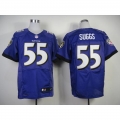 Nike Ravens #55 Terrell Suggs Purple Team Color Men's Stitched NFL New Elite Jersey