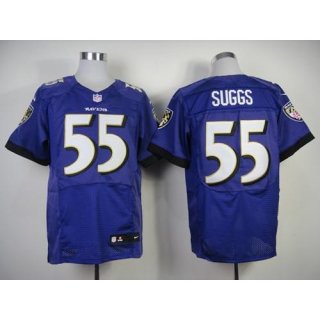 Nike Ravens #55 Terrell Suggs Purple Team Color Men's Stitched NFL New Elite Jersey