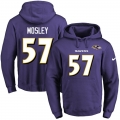 Nike Ravens #57 C.J. Mosley Purple Name & Number Pullover NFL Hoodie