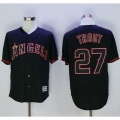 Angels of Anaheim #27 Mike Trout Black New Cool Base Fashion Stitched MLB Jersey