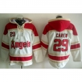 Angels of Anaheim #29 Rod Carew White Sawyer Hooded Sweatshirt MLB Hoodie