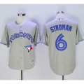 Blue Jays #6 Marcus Stroman Grey New Cool Base 40th Anniversary Stitched MLB Jersey