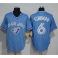 Blue Jays #6 Marcus Stroman Light Blue Cooperstown Throwback Stitched MLB Jersey