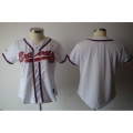 Braves Blank White Women's Fashion Stitched MLB Jersey
