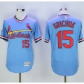 Cardinals #15 Randal Grichuk Light Blue Flexbase Authentic Collection Cooperstown Stitched MLB Jersey