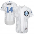 Cubs #14 Ernie Banks White(Blue Strip) Flexbase Authentic Collection 2016 Father's Day Stitched MLB Jersey