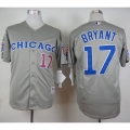 Cubs #17 Kris Bryant Grey 1990 Turn Back The Clock Stitched MLB Jersey