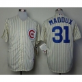 Cubs #31 Greg Maddux Cream 1969 Turn Back The Clock Stitched MLB Jersey