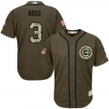 Cubs #3 David Ross Green Salute to Service Stitched MLB Jersey