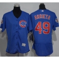 Cubs #49 Jake Arrieta Blue Flexbase Authentic Women's Stitched MLB Jersey