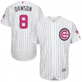 Cubs #8 Andre Dawson White(Blue Strip) Flexbase Authentic Collection 2016 Mother's Day Stitched MLB Jersey