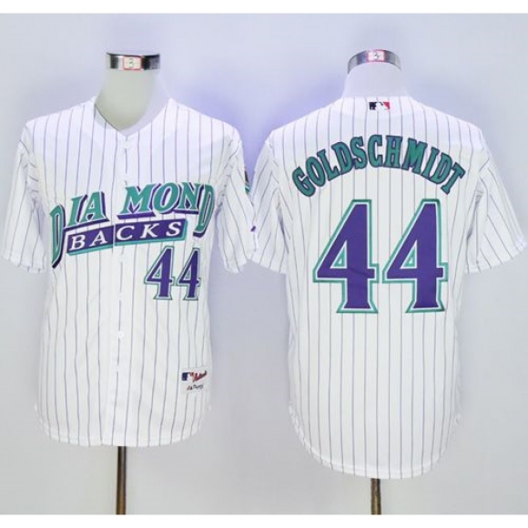 Diamondbacks #44 Paul Goldschmidt White 1999 Turn Back The Clock Stitched MLB Jersey
