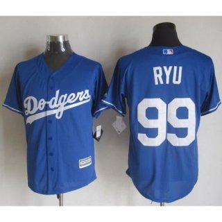 Dodgers #99 Hyun-Jin Ryu Blue New Cool Base Stitched MLB Jersey