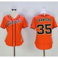 Giants #35 Brandon Crawford Orange Women's Alternate Stitched MLB Jersey