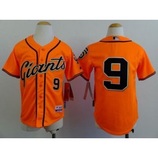 Giants #9 Matt Williams Orange Alternate Stitched Youth MLB Jersey