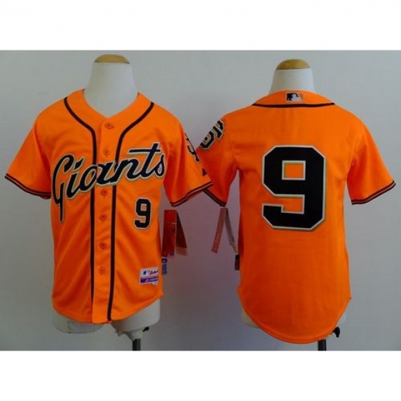 Giants #9 Matt Williams Orange Alternate Stitched Youth MLB Jersey
