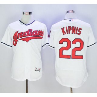 indians #22 Jason Kipnis White Flexbase Authentic Collection Stitched MLB Jersey