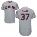 indians #37 Cody Allen Grey Flexbase Authentic Collection Stitched MLB Jersey