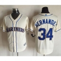 Mariners #34 Felix Hernandez Cream New Cool Base Stitched MLB Jersey
