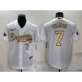 Men's Atlanta Braves #7 Dansby Swanson 2022 All-Star White Cool Base Stitched Baseball Jersey
