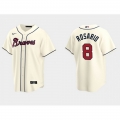 Men's Atlanta Braves #8 Eddie Rosario Cream Cool Base Stitched Jersey