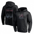 Men's Atlanta Braves Black 2021 World Series Champions Custom Name & Number Pullover Hoodie