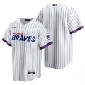 Men's Atlanta Braves Blank 2021 White City Connect Stitched Jersey