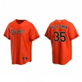 Men's Baltimore Orioles #35 Adley Rutschman Orange Cool Base Stitched Jersey