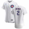 Men's Chicago Cubs #2 Nino Hoerner White Flex Base Stitched Jersey