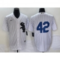 Men's Chicago White Sox #42 Jackie Robinson White Cool Base Stitched Jersey
