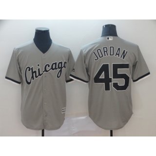 Men's Chicago White Sox #45 Michael Jordan Gray Cool Base Stitched MLB Jersey