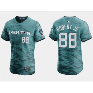 Men's Chicago White Sox #88 Luis Robert Jr. Teal 2023 All-star Flex Base Stitched Baseball Jersey